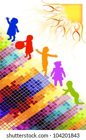 vector illustration of  children