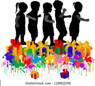 vector illustration of children
