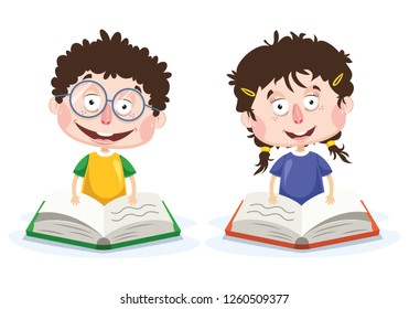 Vector Illustration Of Children