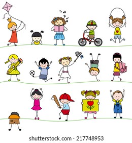 Vector Illustration of Children