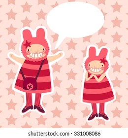 Vector illustration of children.