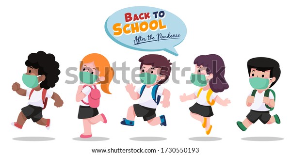 Vektor Stok Vector Illustration Children Back School After Tanpa Royalti 1730550193