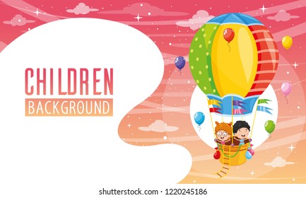 Vector Illustration Of Children Background
