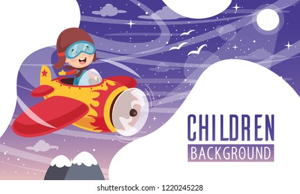 Vector Illustration Of Children Background