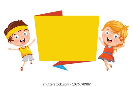 Vector Illustration Of Children Banner