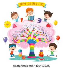 Vector Illustration Of Children Day