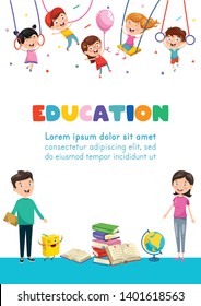 Vector Illustration Of Children Education
