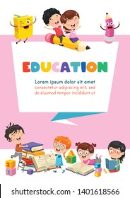 Vector Illustration Of Children Education