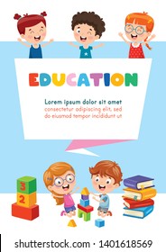 Vector Illustration Of Children Education