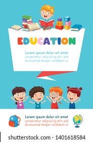 Vector Illustration Of Children Education