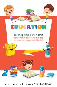 Vector Illustration Of Children Education