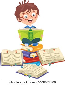 Vector Illustration Of Children Education