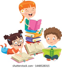 Vector Illustration Of Children Education