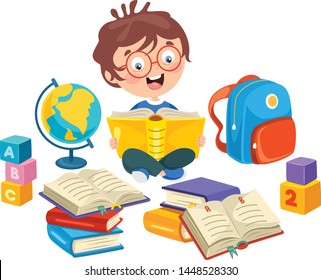 Vector Illustration Of Children Education