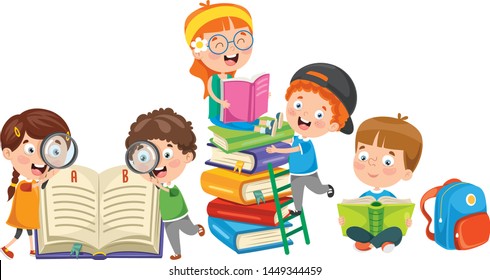 Vector Illustration Of Children Education