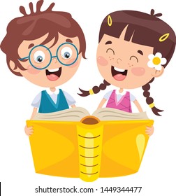 Vector Illustration Of Children Education