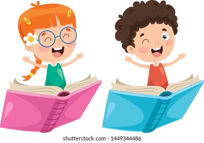 Vector Illustration Of Children Education