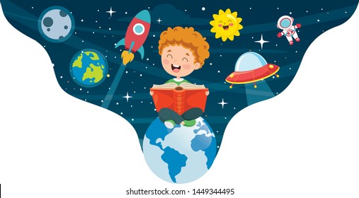 Vector Illustration Of Children Education