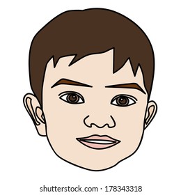 Vector and illustration of children face
