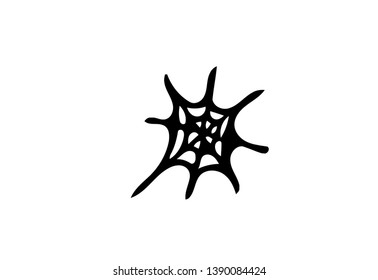 Vector illustration for children on Halloween. Spider and spider.