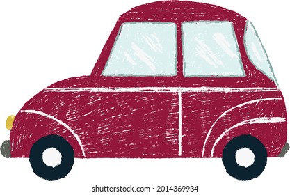 vector illustration for children red car
