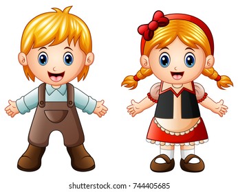 Vector illustration of Children Story. Hansel and Gretel