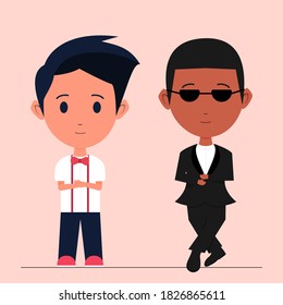 vector illustration of children in their own style