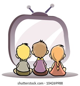 Child Watching Tv Images Stock Photos Vectors Shutterstock