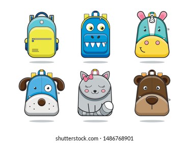 Vector illustration of a children's backpack