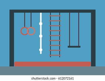 Vector illustration. Children's complex of simulators. Elements for graphic design.Flat style.
