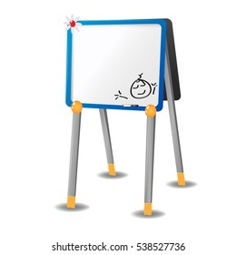 vector illustration of children's drawing board