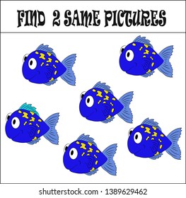 
vector illustration, children's game find 2 differences