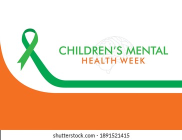 vector illustration of children's mental health week poster design