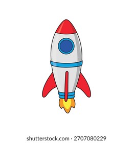 Vector illustration of a children's rocket toy, original style