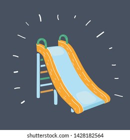 Vector illustration of Children's Slider Isolated on dark background.