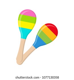 Vector illustration. Children's toy maracas.