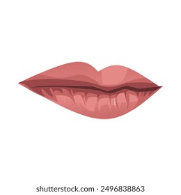 Vektorgrafik der dunklen Lippen eines Kindes. Vektorgradientendarstellung