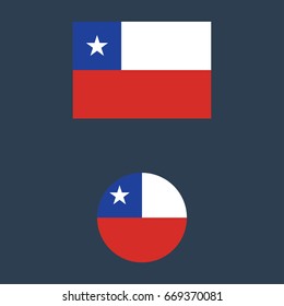 vector illustration of Chile flag sign symbol