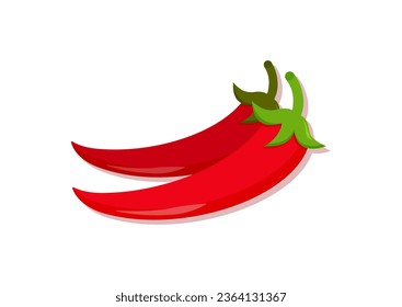 Vector illustration of chilli pepper fresh vegetable. Delicious healthy food