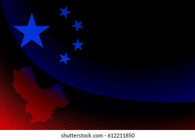 Vector illustration China flag