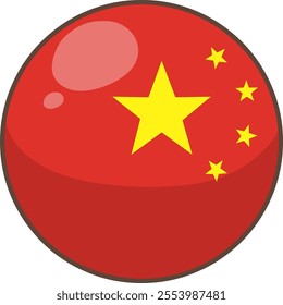 Vector illustration of China's national flag