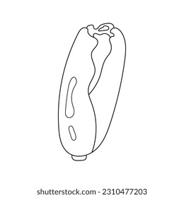 Vektorgrafik chinesischer Kohl im Doodle-Stil