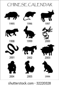 Vector illustration of a chinese calendar