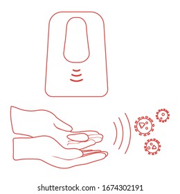 Vector illustration Chinese coronavirus COVID-19 Pandemic People Virus 2019-nCoV protection and infection prevention Hand washing. Health, medicine Pathogen respiratory China virus SARS Design website