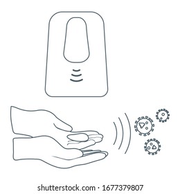 Vector illustration Chinese coronavirus COVID-19 Pandemic People Virus 2019-nCoV protection and infection prevention Hand washing. Health, medicine Pathogen respiratory China virus SARS Design website