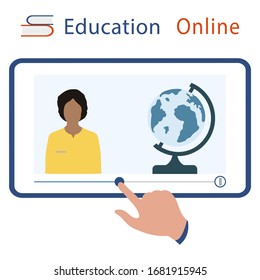 Vector illustration Chinese coronavirus COVID-19 Quarantine. Online education, freelance work, distance studying. Closing schools, universities. Students, children studying remotely. Learning concept.