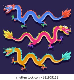 Vector illustration of a Chinese dragon