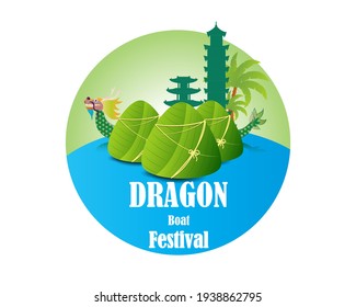 Vector illustration for Chinese Dragon Boat Festival -25th june