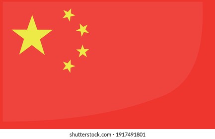 Vector illustration of Chinese flag emoticon