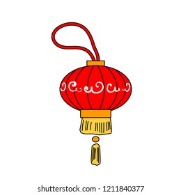 Vector illustration, Chinese flashlight illustration. Perfect for stickers, as a template for other illustrations.